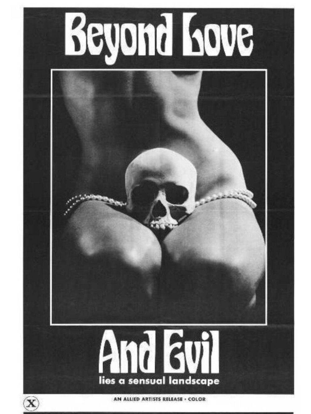 1971 BEYOND LOVE AND EVIL VINTAGE ADULT MOVIE POSTER